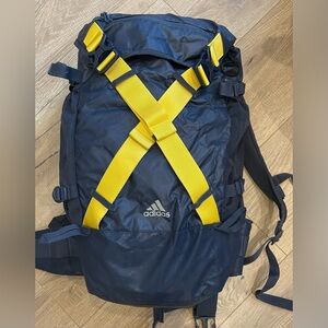 Adidas Dark Blue and Yellow Backpack